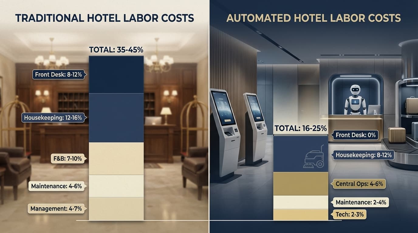 Labor Cost Comparison: Traditional vs Automated Hotels