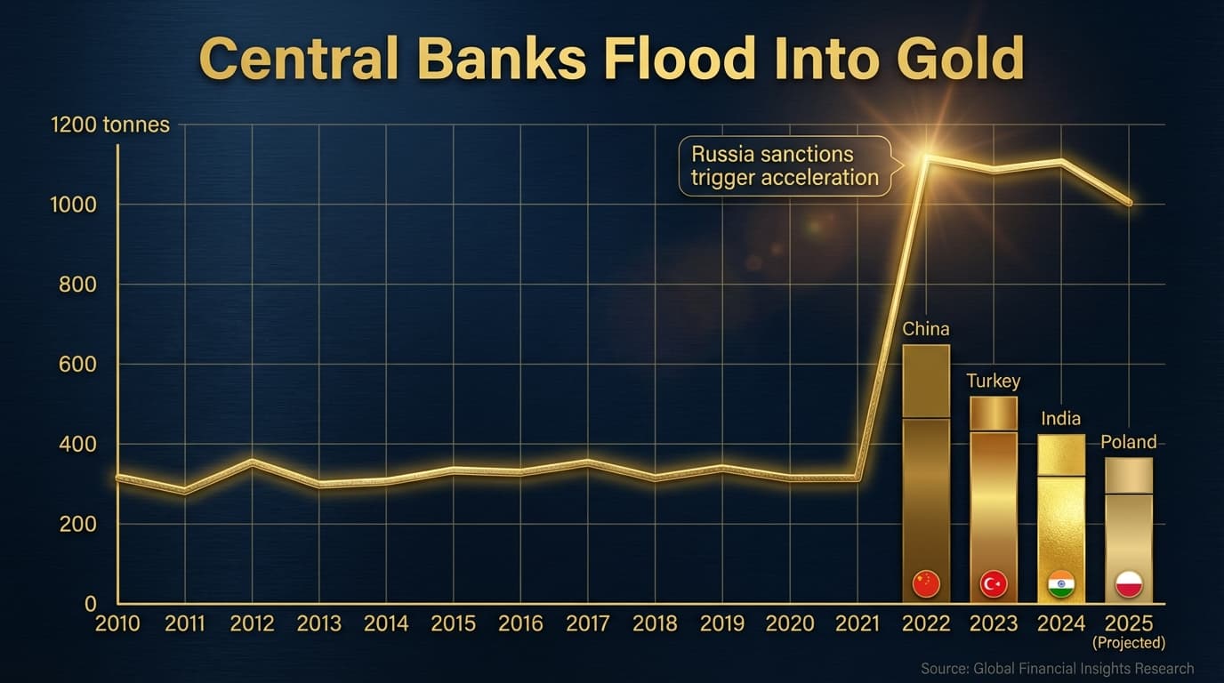 Central Bank Gold Purchases Surge